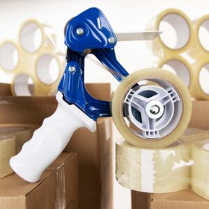 BOXXtape Premium transparent 132 Rollen + gratis Handabroller für Klebebänder bis 50 mm Bandbreite | Sicherheitsmesser