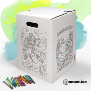 Hockolino | DIY-Ausmal-Papphocker | Erntedankfest | 300x300x420 mm