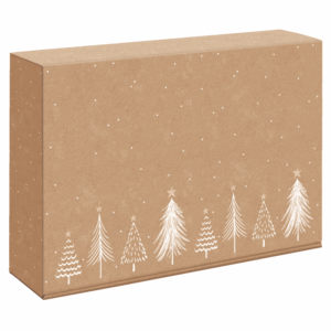Präsentkarton Modern Christmas Natura - stabile & nachhaltige Verpackungslösung aus Wellpappe