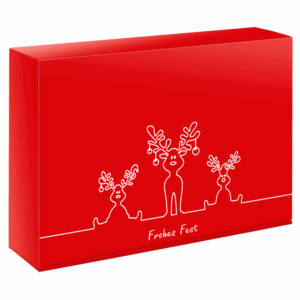 Präsentkarton Rentier Trio - stabile & nachhaltige Verpackungslösung aus Wellpappe