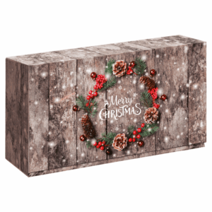 Präsentkarton Weihnachtskranz - stabile & nachhaltige Verpackungslösung aus Wellpappe
