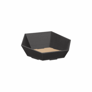 Präsentkorb Sechseckig Anthrazit - stabile & nachhaltige Verpackungslösung aus Wellpappe