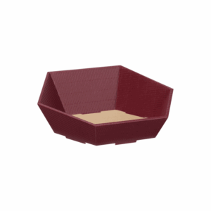 Präsentkorb Sechseckig Aubergine - stabile & nachhaltige Verpackungslösung aus Wellpappe