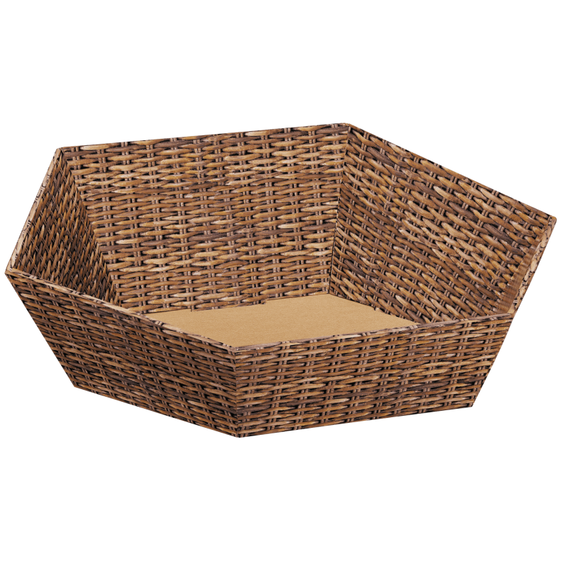 Präsentkorb Sechseckig Marché - stabile & nachhaltige Verpackungslösung aus Wellpappe