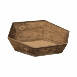 Präsentkorb Sechseckig Vintage - stabile & nachhaltige Verpackungslösung aus Wellpappe