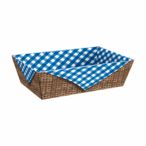 Präsentkorb Viereckig Brotzeit Blau - stabile & nachhaltige Verpackungslösung aus Wellpappe