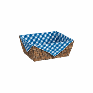 Präsentkorb Viereckig Brotzeit Blau - stabile & nachhaltige Verpackungslösung aus Wellpappe