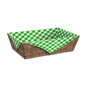 Präsentkorb Viereckig Brotzeit Grün - stabile & nachhaltige Verpackungslösung aus Wellpappe