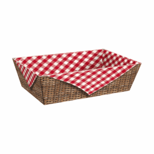 Präsentkorb Viereckig Brotzeit Rot - stabile & nachhaltige Verpackungslösung aus Wellpappe