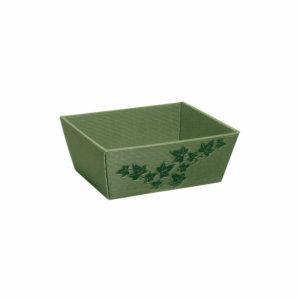 Präsentkorb Viereckig Efeu - stabile & nachhaltige Verpackungslösung aus Wellpappe