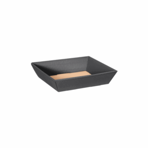 Präsentkorb Viereckig Flach Anthrazit - stabile & nachhaltige Verpackungslösung aus Wellpappe