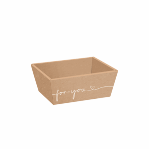Präsentkorb Viereckig For You - stabile & nachhaltige Verpackungslösung aus Wellpappe