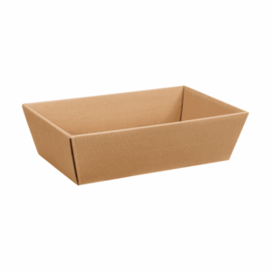 Präsentkorb Viereckig Natura - stabile & nachhaltige Verpackungslösung aus Wellpappe