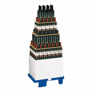 Pyramidendisplay Weiß - stabile & nachhaltige Verpackungslösung aus Wellpappe